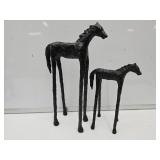 Metal Art Horse Sculptures 9 -12.5"h