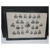 Framed Presidents Washington to Mckinley 38 x 27"