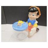 Disney Pinoccio Cookie /  Treat Jar  See Chip