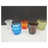 Collection of 5 Toothpickers Carnival Glass +