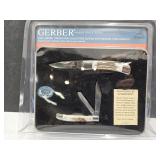 NIP Gerber Pocket Knives  Genuine Stag