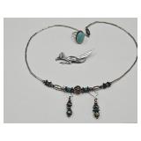 5 PC Sterling Silver  Turquoise Set