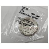 1951 Silver Franklin Half Dollar Coin
