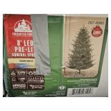 8 foot LED Pre Lit Spruce Christmas Tree