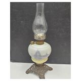 Vintage Oil Lamp The Solar Com Ornate Base 19" h