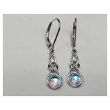 New 925 Silver Moonstone Earrings