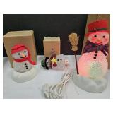 Avon Lot of Snowmen (sm one Battery Only)