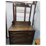 Antique 3 Drawer Dresser No Mirror 38 x 18 x 33" h