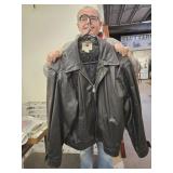 XL Leather Pepsi Jacket