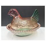 Hen on a Nest  Multi Color  7"