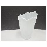 Italian 8" high Italy  Blue Milk Glass