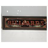 VintageBillards  Mirror Sign  51" x 15" high