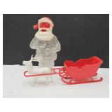 Santa Candy Container Bank & Sleigh w Reindeer