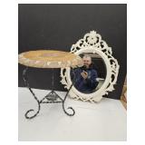 Side Table Plant Stand  15x16"  & Wall Mirror