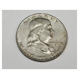 1958 D Silver Franklin Half Dollar Coin