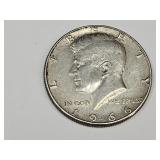 1966 Kennedy 40% Silver Half Dollar Coin