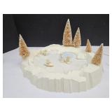 DEPT 56 Snowbabies Animated Skating Pond
