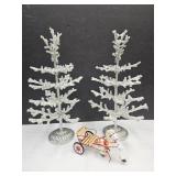 Hallmark Horse &  Cart w 2 Ice Covered 17" Christm