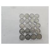 20 Silver Mercury Dime Coins