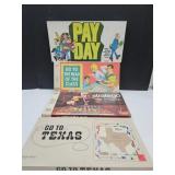 VTG  Board Game Lot  Pay Day, Head of The Class +