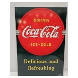 Metal Coca Cola Coke Sign 12 x 17.5"