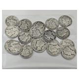20 Silver Mercury Dime Coins