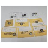 9 Silver Barber Dime Coins