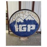 Vintage 37.5" Double Sided Adv. 1GP Sign w/Base