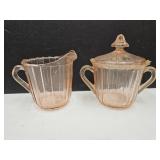 Pink Depression Cream & Sugar