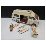 Tonka Toy Rescue Ambulance 19" w Gurney & Figures