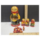 Russian Nesting Dolls 1" to 7" high