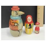 Little Red Riding HOOD Nesting Dolls 2 to 5.5" h