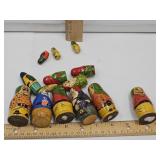 2 Sets of Dwarf Nesting Dolls No Snow White 1 -3"