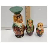 Russian Nesting Dolls 3" to 6.5" h