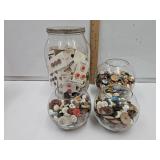 LOT Of Buttons in Jars