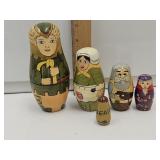 Russian Nesting Dolls 1 3/4" to 5 3/4" h