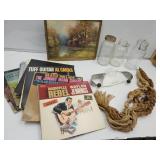 Signed Barn Wall Art, Plant Hangers, Records +