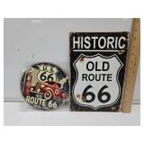 New Route 66 Metal Signs 8" x 12"