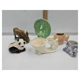 Pottery Planter Lot, Occupied Japan Donkey +