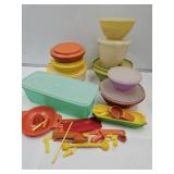 Large Tupperware Lot Bowls,8 c Measure, Gadgets +