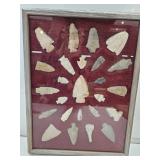 Authentic Arrowheads  In Frame 12.5 x 17"