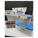 62 QT Storage Tote & Lot of Smaller Storage