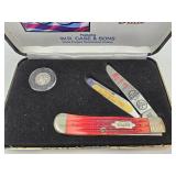 Silver Mercury Dime w/Case XX 2 Blade Pocket Knife