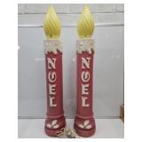 2 Blow Mold 37" H Candles