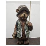 Concrete Bear Fisherman  20" high
