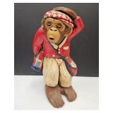 13" h Vintage Chalkware Monkey