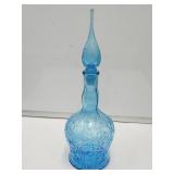 VTG 15" H Ice Blue Glass Decantor