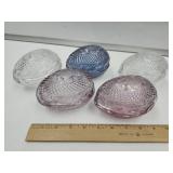 Lot of 5 Glass Easter Egg Trinket Dishes