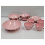Vintage LENOTEX Pink Plastic Ware Dishes