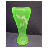 VTG Uranium Glass Vase 9.5"